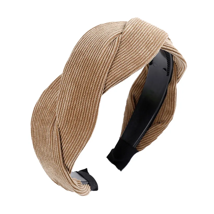 velvet D LEVAO Serpentine Winding Cross Headband Vintage Hairbands Bezel Turban Women Girls Hair Accessories Hair Hoop Headwear Fashion - Цвет: velvet D