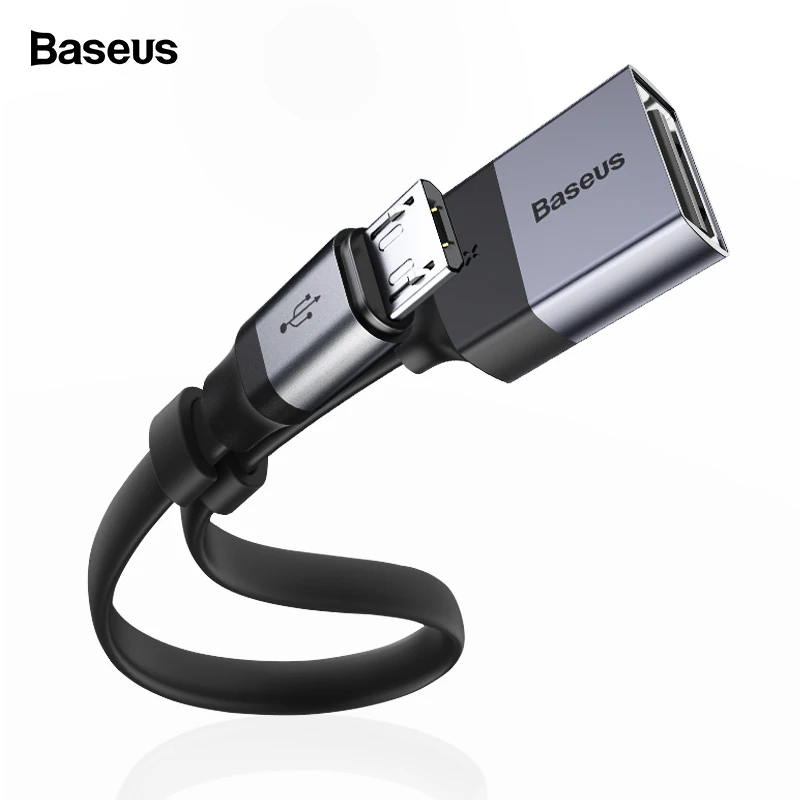 Baseus OTG Micro USB кабель адаптер для Xiaomi Redmi Note 5 samsung A7 зарядный конвертер USB Microusb OTG Кабельный разъем