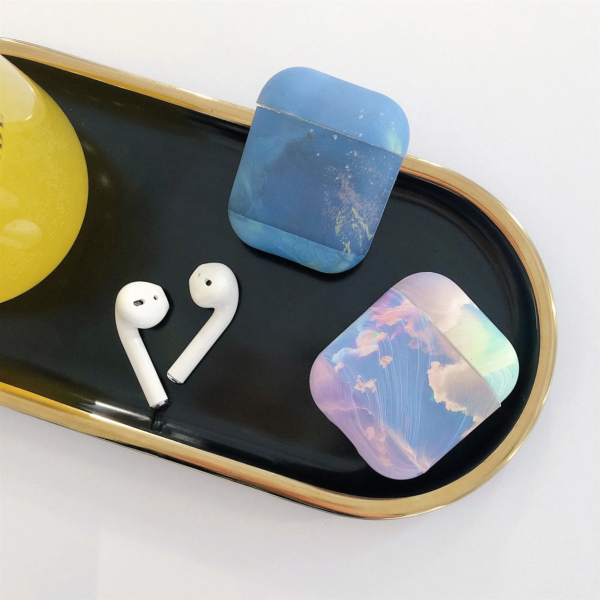 Звездное небо беспроводной Bluetooth чехол для наушников для Apple Airpods12 Силиконовые мягкие наушники чехол для Air pods защитный чехол