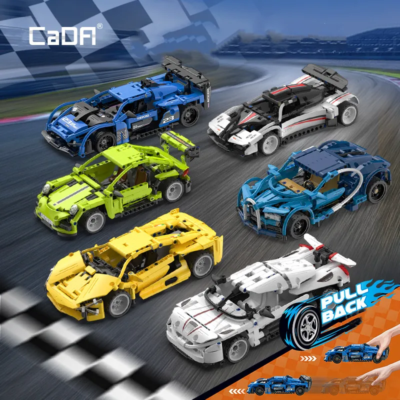 

Cada 300+pcs Classic Pull Back Car Building Blocks Super Sports Technical City Racing Vehicles Models Bricks Children Gifts Toys