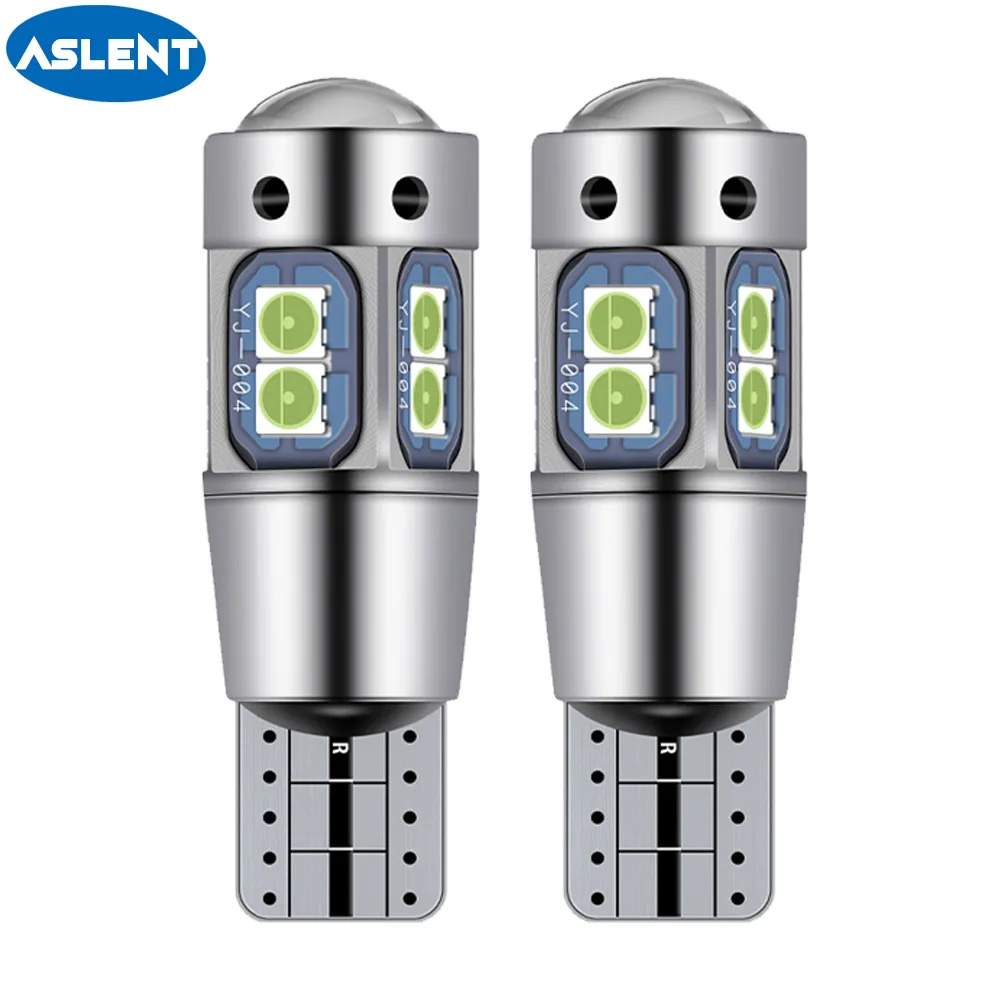 ASLENT 2X T10 W5W New Super Bright LED Car Parking Lights WY5W 168 501 Auto Wedge Turn Side Bulbs Car Interior Reading Dome Lamp
