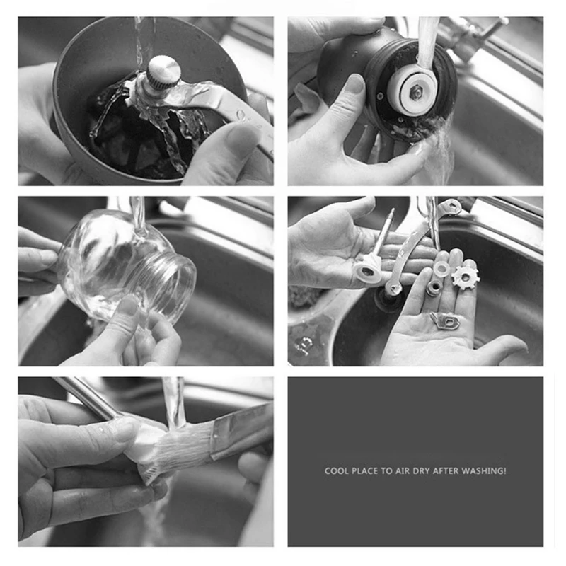 

Manual Coffee Grinder - Hand Ground Coffee Beans Taste Best, Infinitely Adjustable Grind, Glass Jar, Stainless Steel