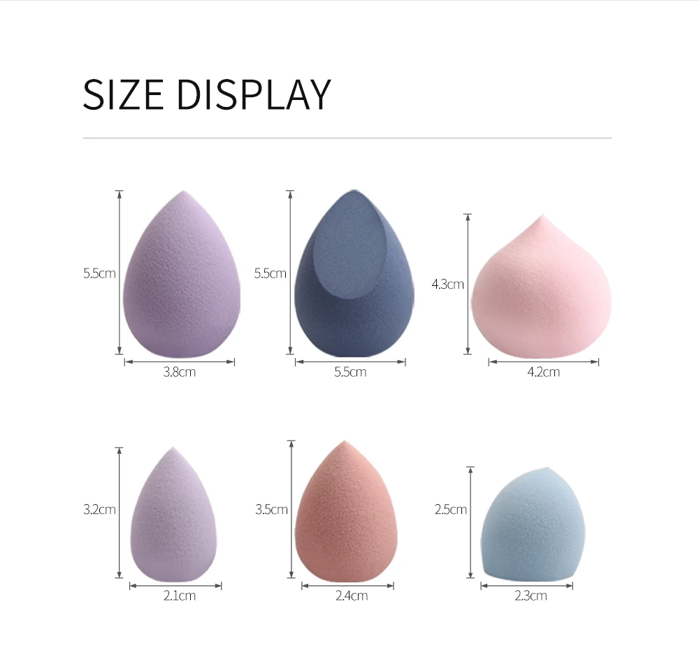 

5Pcs Makeup Sponge Set Blender Makeup Tools Beauty Cosmetics Puff Face Foundation Blending for Liquid Cream and Powder New