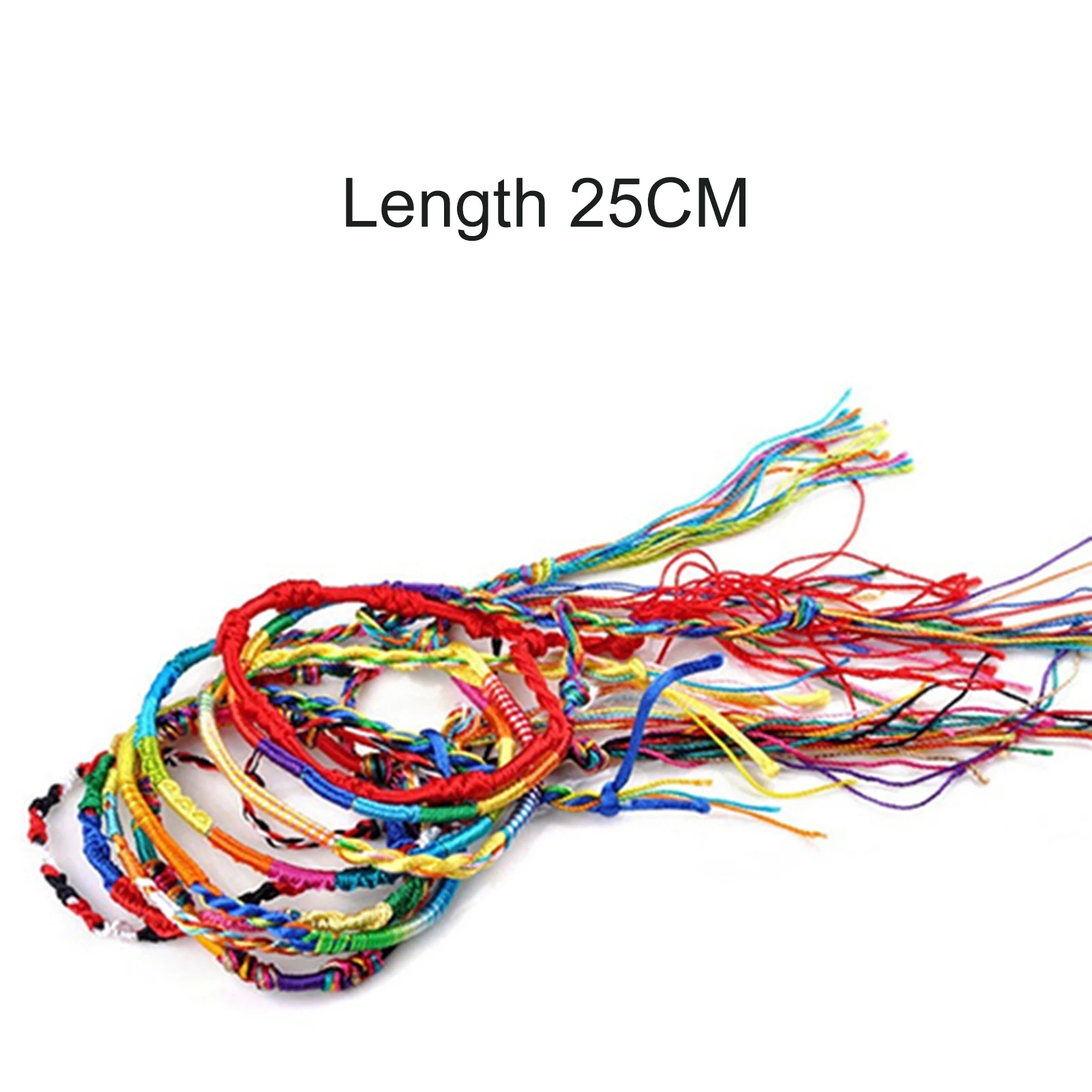 20 шт. винтажные вязаные пряди многоцветные ручной работы коса браслеты из нитей