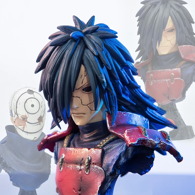 

16cm Anime Uchiha Madara Uchiha Obito Bust PVC Action Figure Toys Collectible Birthday Gift