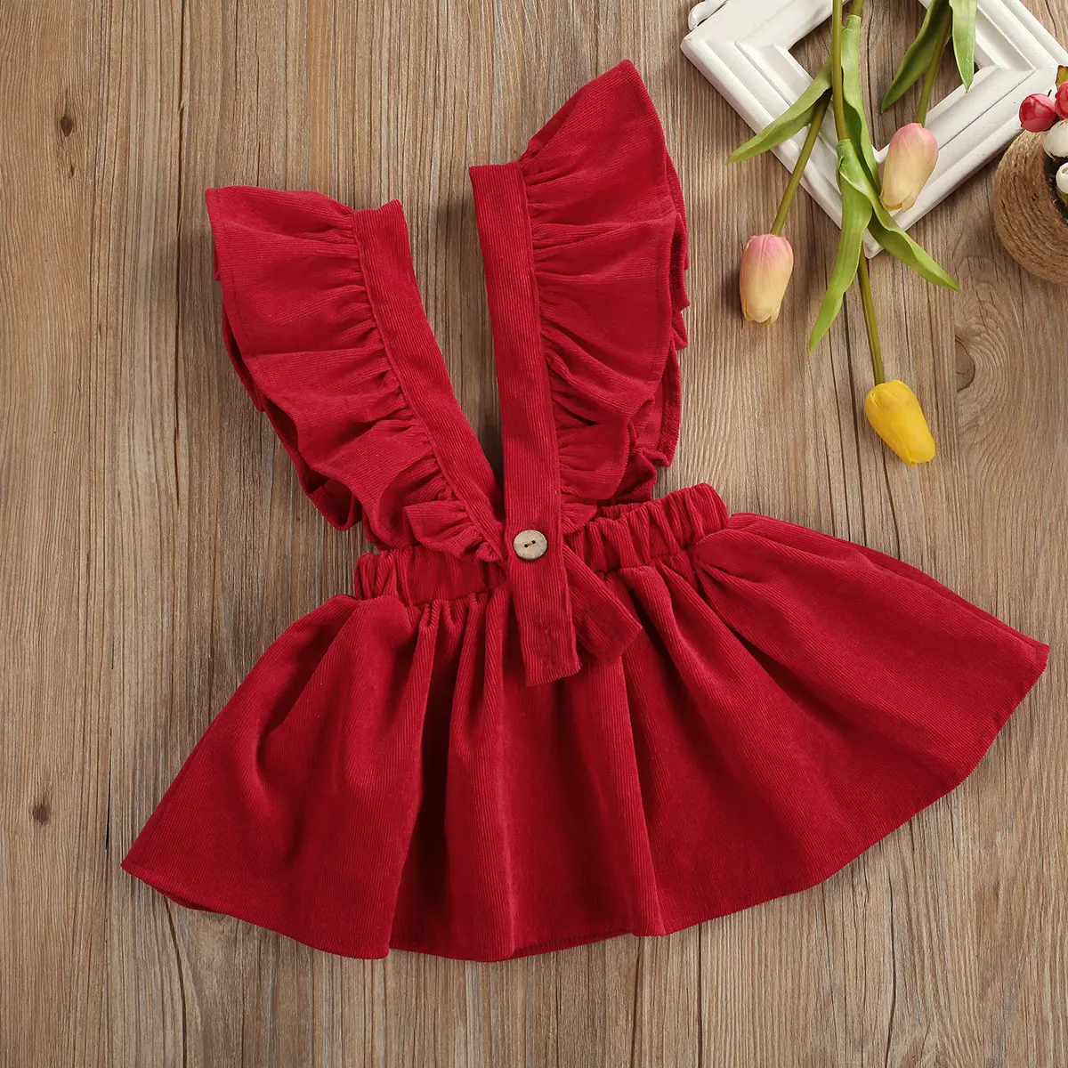 Citgeett Summer Fashion Toddler Baby Girls Ruffles Sleeveless Corduroy Tutu Dress Winter Outfits 1-6 Y | Детская одежда и обувь