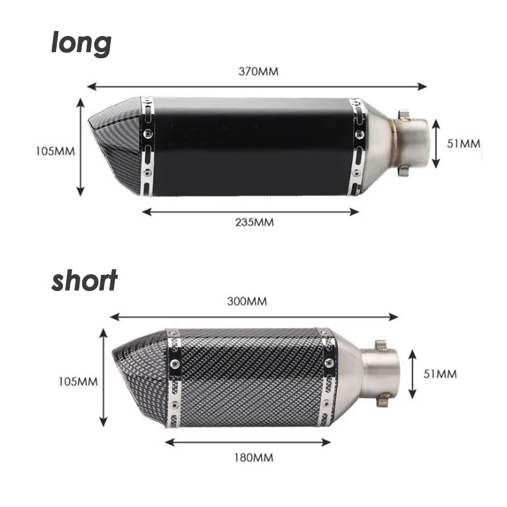 36-51мм Универсальный выхлопной глушитель мотоцикла из нержавеющей стали для Yamaha Honda KTM Kawasaki Ducati Slip-on.