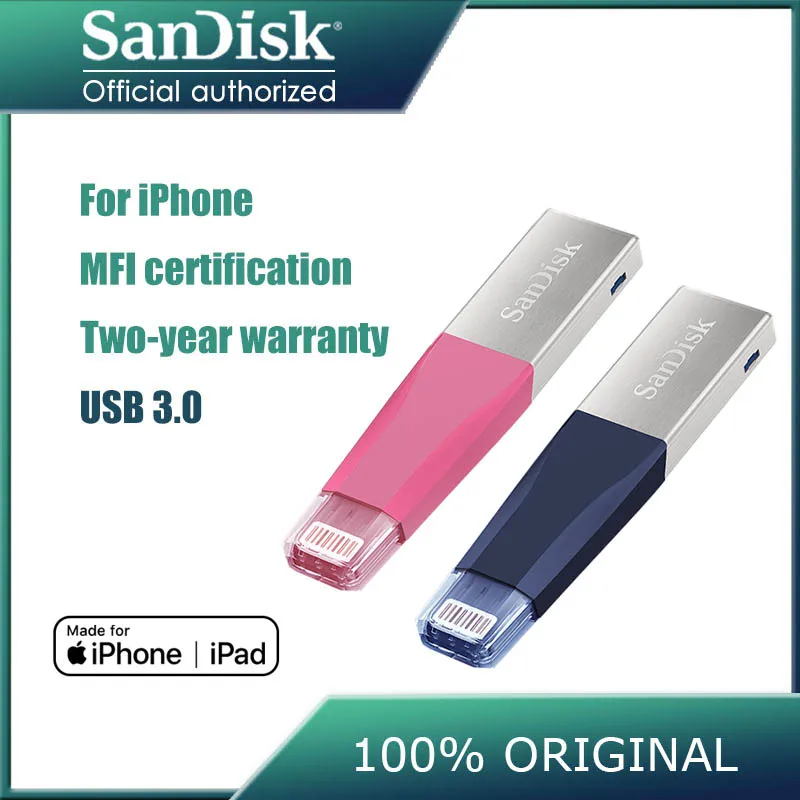 Двойной Флеш-накопитель SanDisk USB stick OTG разъемом Lightning U диск SDIX40N USB3.0 флеш-накопитель