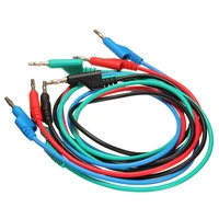 4pcs 1m 4mm banana to banana plug soft silicone test cable lead for multimeter 4 colors
