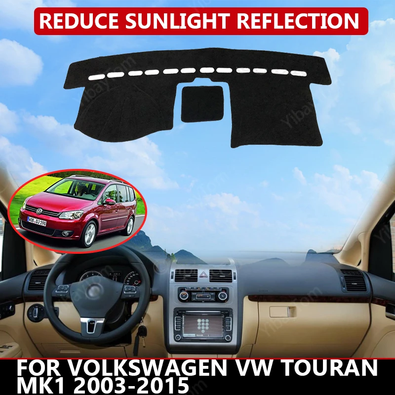 

Car Dashboard Cover for Volkswagen VW Touran MK1 2003-2015 Mat Protector Sun Shade Dashmat Board Pad Auto Carpet
