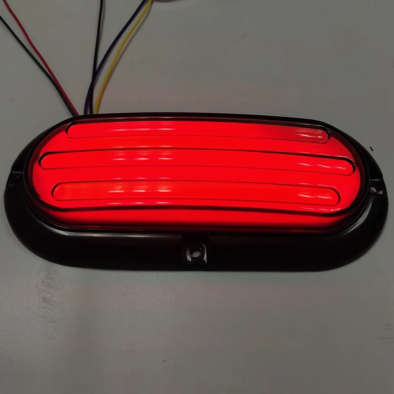 

2PCS DC10-30V 6 Inch Oval Turn Signal Backup Reverse Fog Lights Tail Light for Trucks Boat Trailer RV