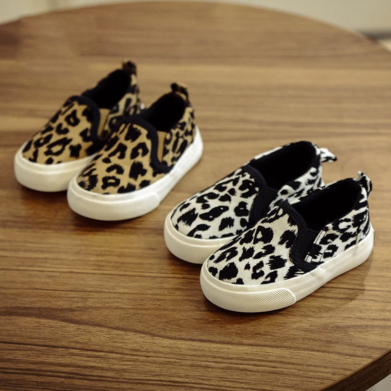 Детская обувь 2020 Осенняя новая леопардовая детская парусиновая для мальчиков и
