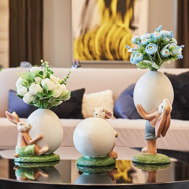 

Скандинавский простой цветочный горшок с украшением из искусственных цветов, миниатюрные садовые фигурки, украшение для дома