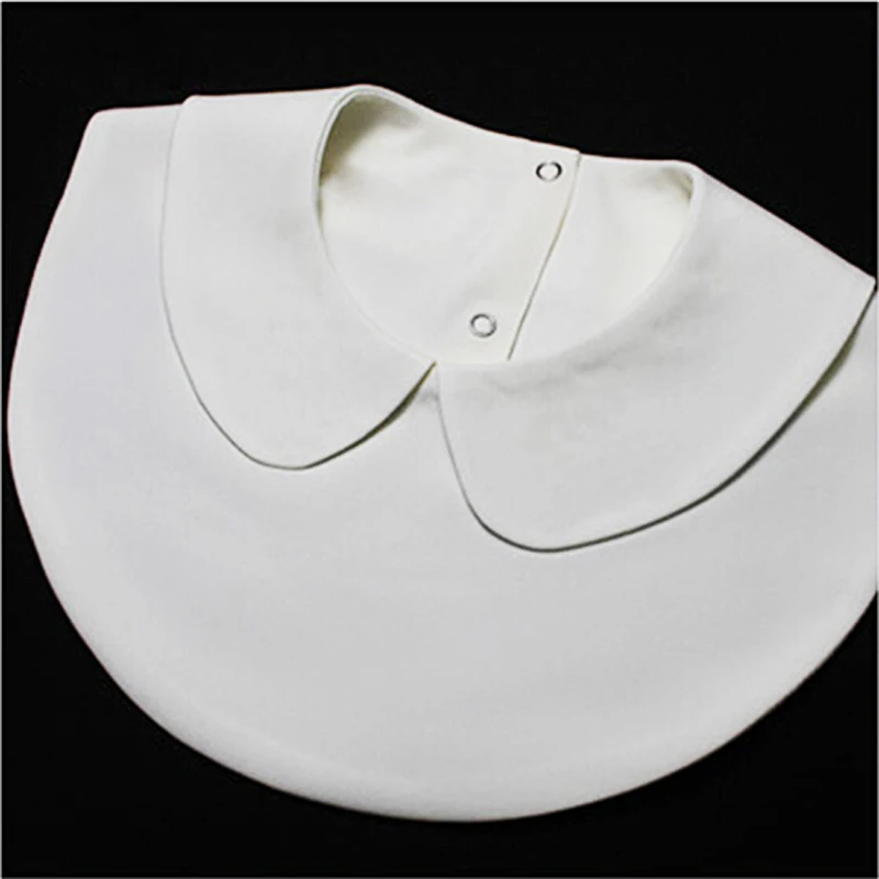 Женский свитер с отворотами черный белый Однотонный со съемными воротниками