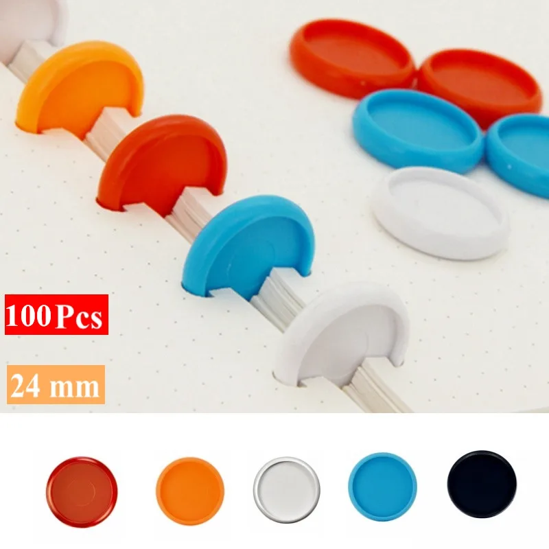 

100 Pcs 24mm Disc Binder for Notebooks/Planner Diy Loose Leaf Binding Rings Discbound Notebook Accessorries CX19-009