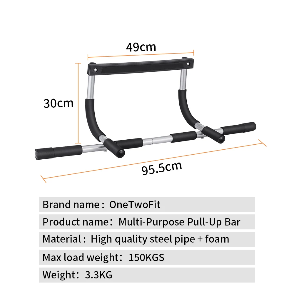 ONETWOFIT для подтягиваний стены Подбородок Бар турник двери тренажер оборудования