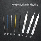 Тату-иглы 1R2R3R5R7R3F4F6F для перманентного макияжа, машинка Merlin для дизайна бровей и губ, 50 шт.100 шт.