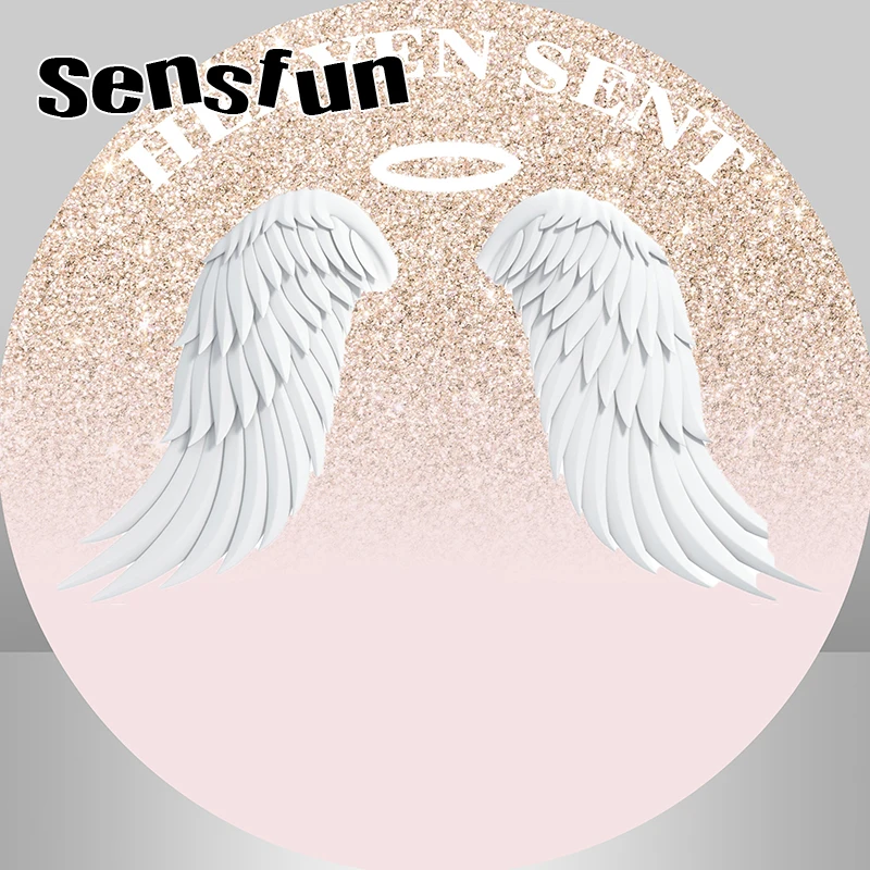 Розовый Блестящий чехол с крыльями ангела для новорожденных девочек эластичный