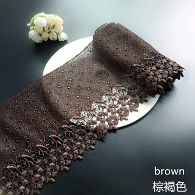 brown Красный вышитый кружевной край отделка Лента аппликация Сделай Сам шитье ремесло вязание крючком ткань окантовка отделка винтажное свадебное платье - Цвет: brown