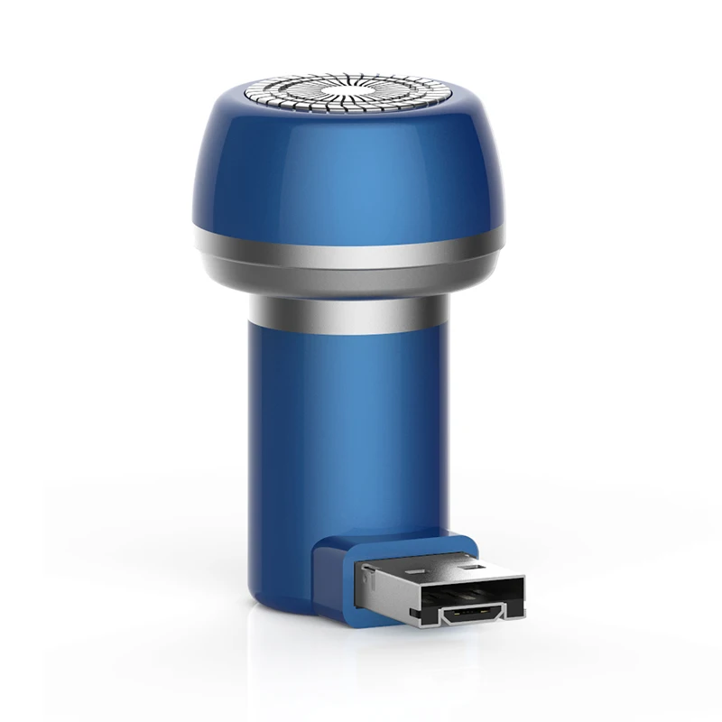 USB-Micro usb-Blue Портативная мини бритва USB для смартфона, для путешествий на открытом воздухе, бритва Micro-USB/type C/светильник, интерфейс электробритва - Цвет: USB-Micro usb-Blue