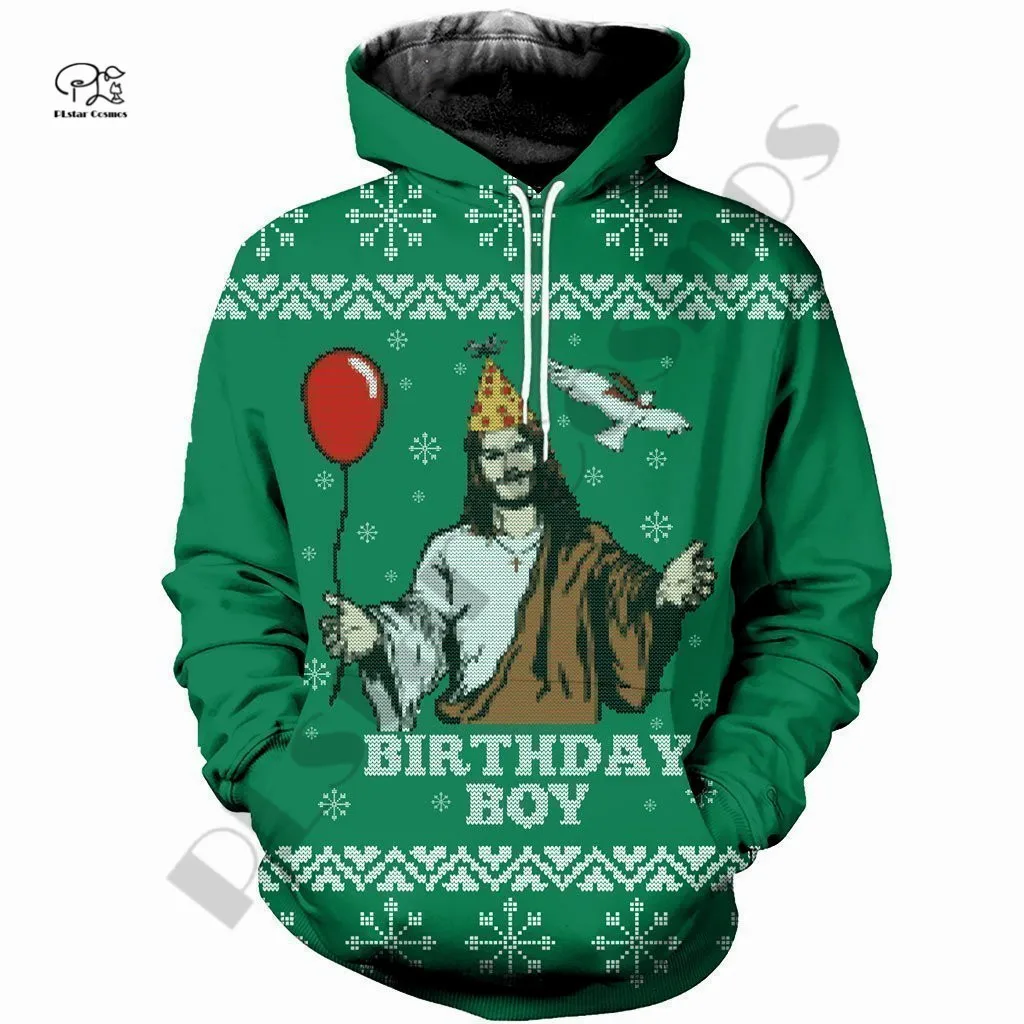 

PLstar Cosmos 3DPrint Newest Happy Birthday Jesus Unique Unisex Men/Women Hrajuku Streetwear Casual Hoodies/Zip/Sweatshirt Q-3