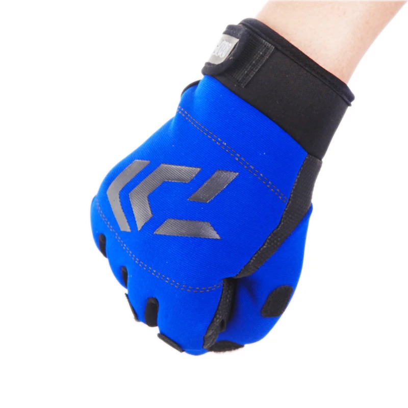 Перчатки для рыбалки на открытом воздухе с тремя пальцами солнцезащитные