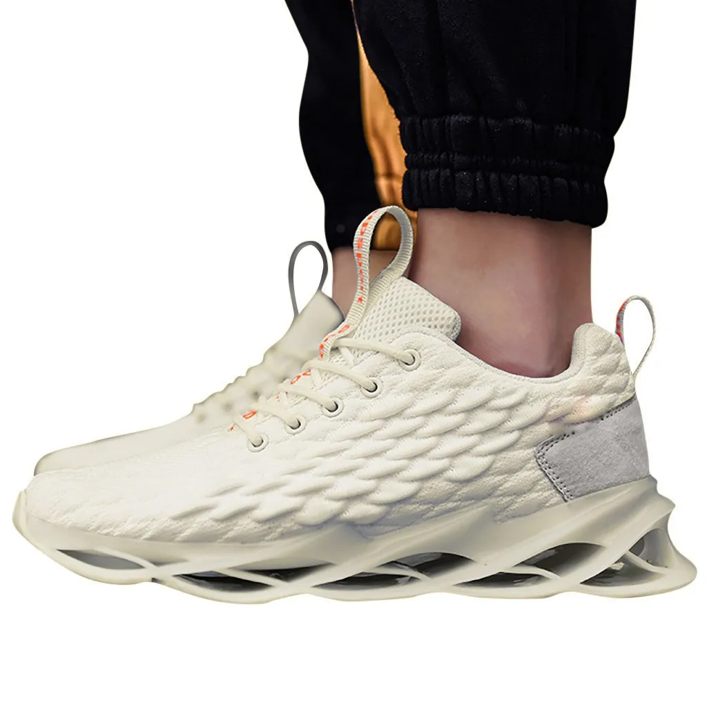 

SAGACE Fashion Mens Sneakers Mesh Non-Slip Breathable Soft Lace-Up Running Shoes Light Comfortable Casual Sports Shoes X0219