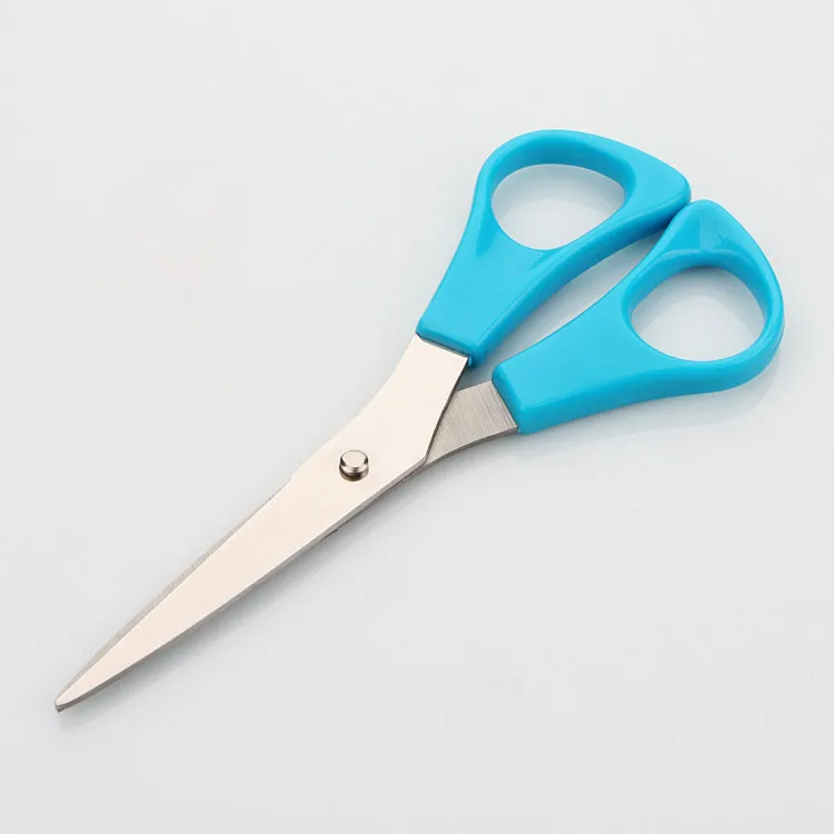 

Stainless steel scissors household plastic handle student stationery manual office art paper cutting civil scissors
