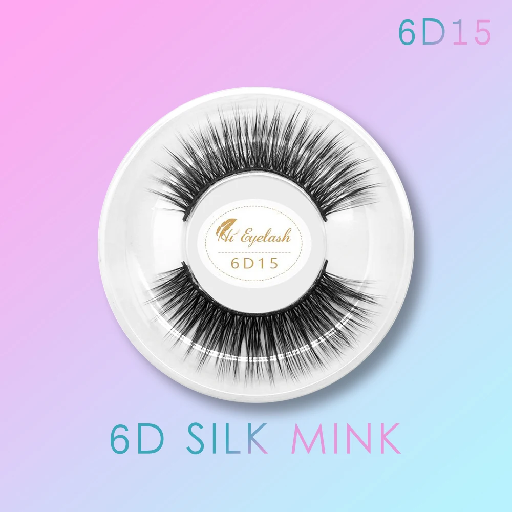 Накладные ресницы из искусственной норки Натуральные Искусственные 6D шелковые