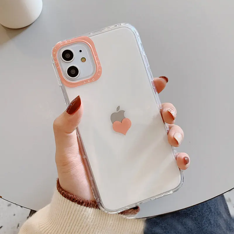 Lovebay Love Heart Прозрачный чехол для iPhone 11 Pro X XR XS Max 7 8 Plus противоударный бампер чехол для телефона мягкий ТПУ Защита задняя крышка