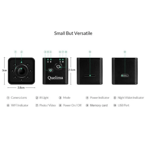 16 Гб карта + WiFi SQ13 Мини DVR камера HD 1080P ночное видение видеокамера|Компактные