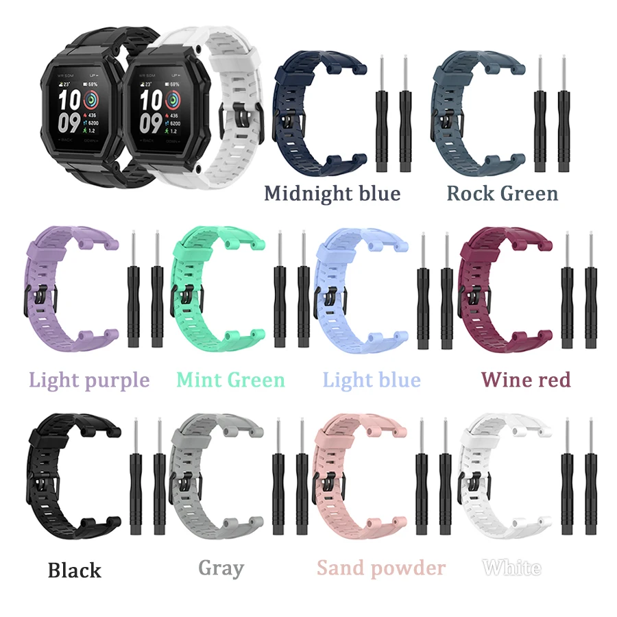 

Silicone Strap for Huami Amazfit Ares Smart watch Replaceable Accessories watchband for Xiaomi Huami Amazfit A1908 Bracelet Band