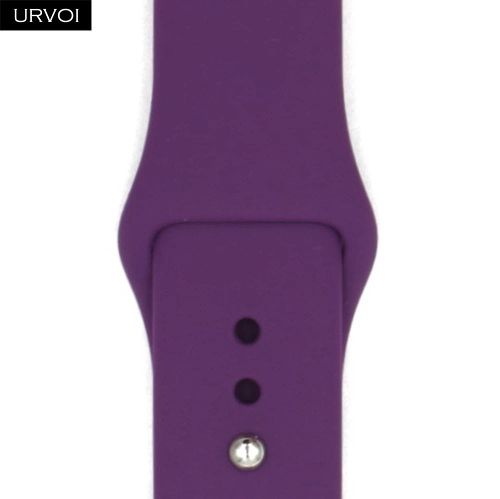 Ultra Violet Спортивный ремешок URVOI для apple watch 5, 4, 3, 2, 1, силиконовый ремешок для iWatch 40 мм, 44 мм, застежка на булавке и застежке, новинка, сосновый зеленый - Цвет ремешка: Ultra Violet