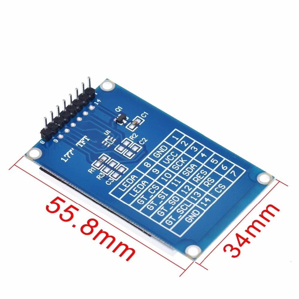 ShengYang 1 шт. 1,77 дюймов TFT lcd экран 128*160 1,77 TFTSPI TFT цветной экран модуль последовательного порта