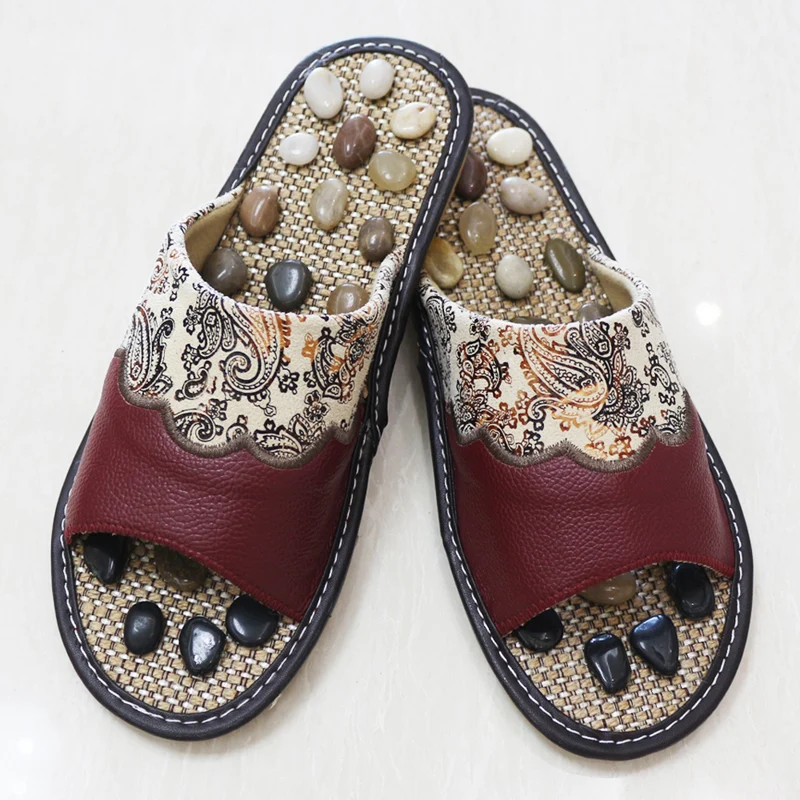 

Pebble Stone Foot Massage Slippers Reflexology Feet Elderly Acupuncture Healthy Shoes Gifts,Massage Slippers Foot Care Shoes