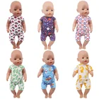 9 комплектов кукольной одежды, костюм из двух частей для 18-дюймовой куклы 43 см, аксессуары для американской куклы, подарок для девочки