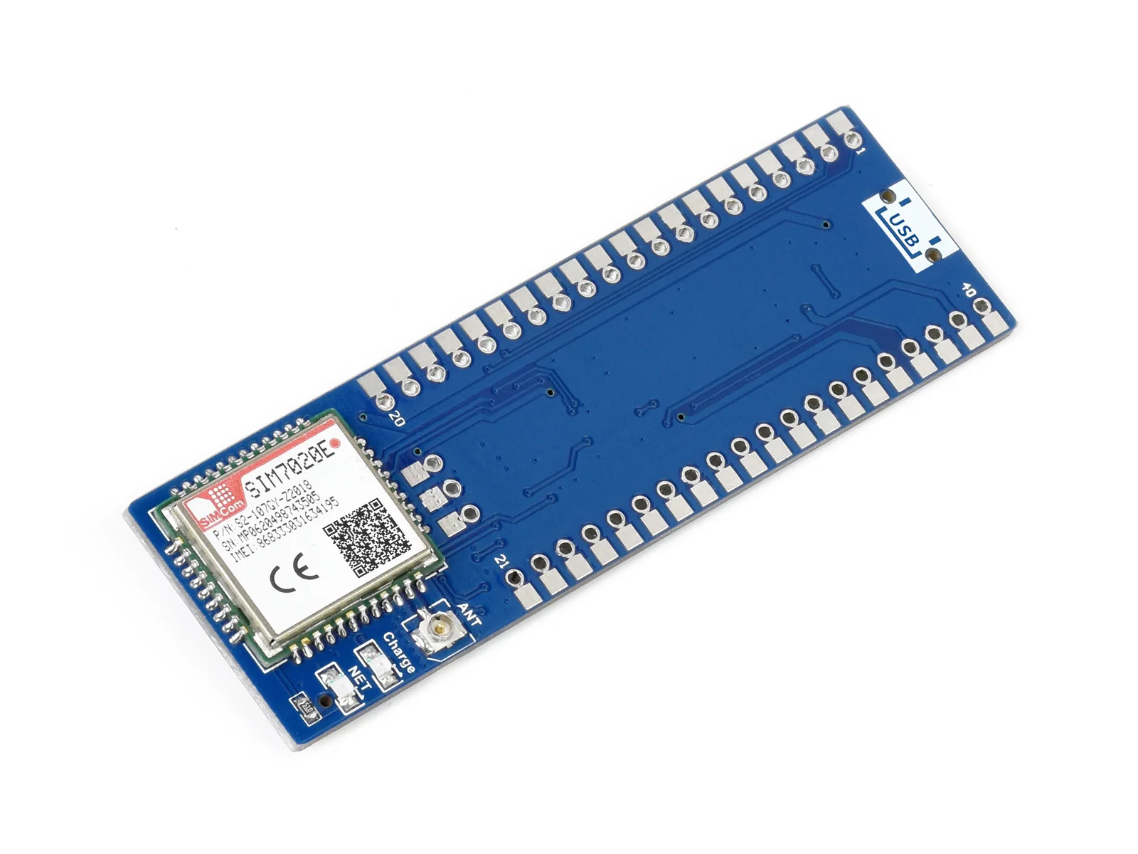 Модуль Waveshare SIM7080G NB-IoT / Cat-M(EMTC) GNSS для Raspberry Pi Pico поддержка глобальной полосы -