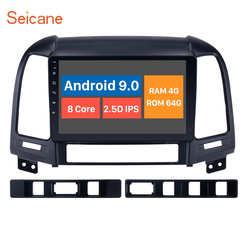 Seicane 1 Din 9 дюймов Android 9,0 gps Автомагнитола для 2006 2007-2012 hyundai SANTA FE HD мультимедийный плеер сенсорный экран головное устройство