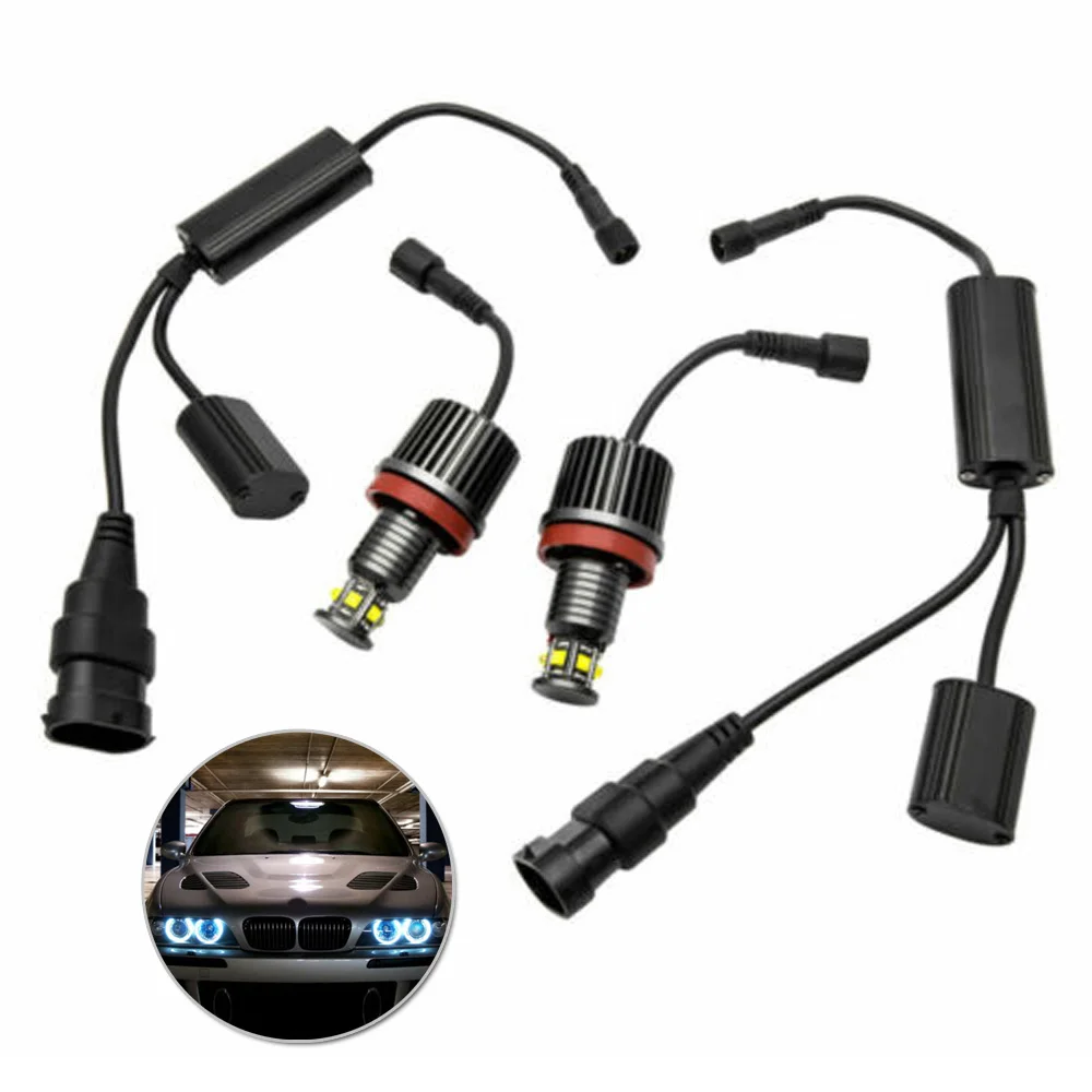 

Set LED Light Parts Car Halo 1400LM For BMW 1-series E82 E87 E88 2008-2012 Auto 1 Pair White