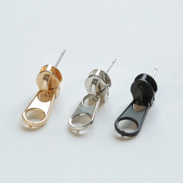 Необычные серьги для подростков модные ювелирные украшения забавные на молнии