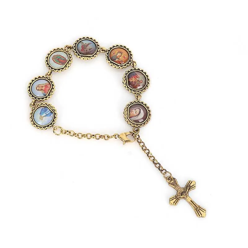 Религиозный браслет с крестом Иисус Дева Мария икона для мужчин и