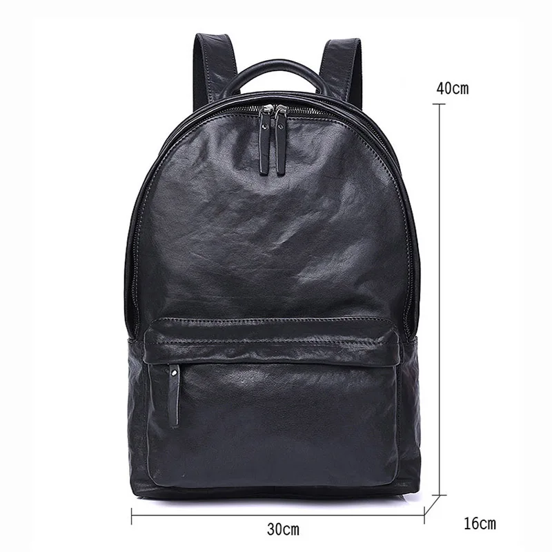 Стильный кожаный мужской рюкзак AETOO кожаная сумка на плечо для компьютера