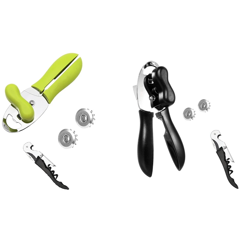 

Ручной консервный нож, 4 в 1, открывалка для банок из нержавеющей стали, сверхпрочный ультраострый нож для бутылок с эргономичной конструкци...