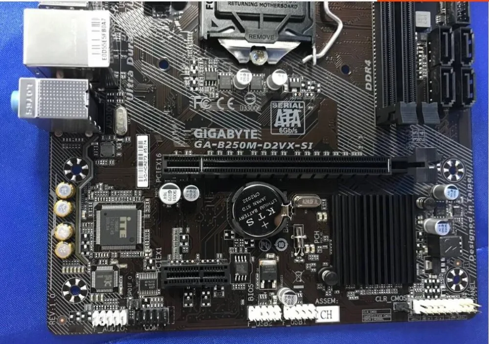 Gigabyte GA-B250M-D2VX SI B250 рабочего Материнская плата для intel DDR4 LGA 1151 32 Гб USB3. 0 SATA3.0 б/у B250M-D2VX SI ПК