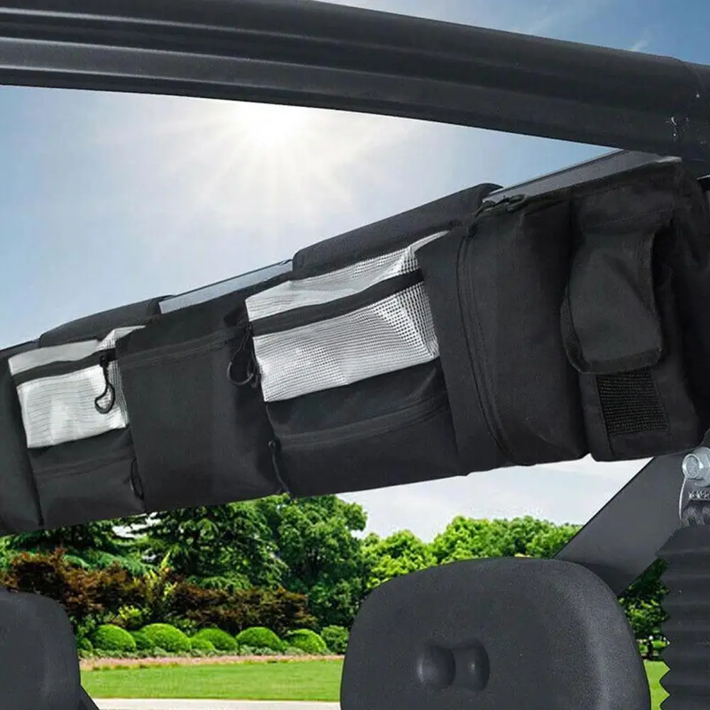 

ATV Accessories Black UTV Large Roll Cage Organizer Easy Cargo Outdoor Install Storage Camping For Car Bag Hiking M1Z6