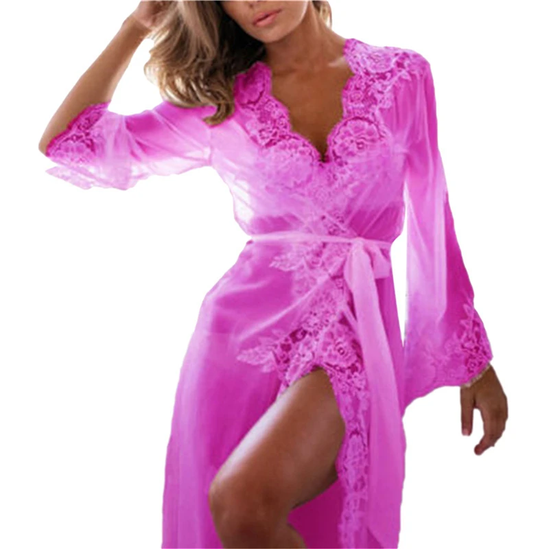 

Ladies Fashion Sexy Pajamas Women Long Sleeve Spring Autumn Sleepwear Elegant Nightgown Robe For Women Comfortable Lingerie
