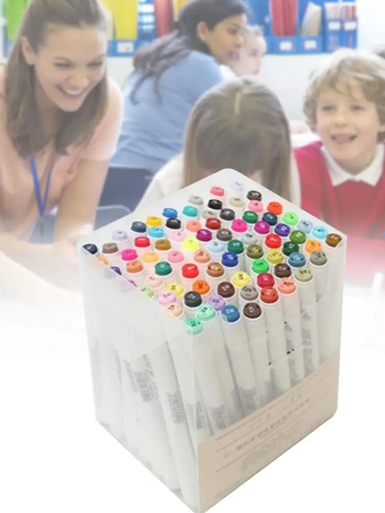 Двусторонняя ручка маркер для рисования 60 цветов 80 цветов|Маркеры-краски| |