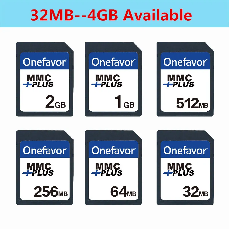 Мультимедийная карта onefavor для старой камеры 13pin 32 Мб 64 128 256 512 МБ 1 ГБ 2 4 Гб MMC Plus |