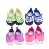 hot sale 7cm sports doll shoes for 18inch american dolls pu leather velcro shoes fit 43cm new baby 13 bjd diy dolls girls gift