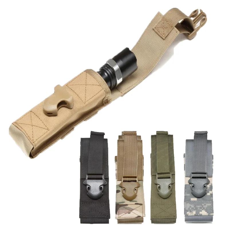 

Molle System 1000D Flashlight Molle Pouch Military Tactical Accessories Airsoft Hunting Tool Pouch Molle Clip Flashlight Bag